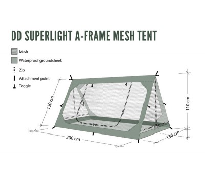 DD Hammocks DD A-Frame Mesh Tent Green