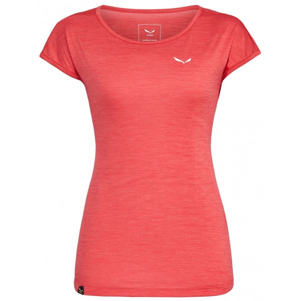 Salewa Camiseta Mujer Puez Melange Dry M/C Rose Red Melange