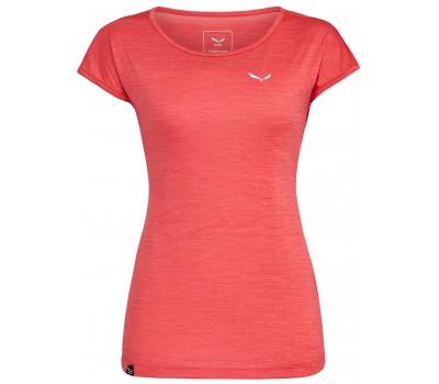 Salewa Camiseta Mujer Puez Melange Dry M/C Rose Red Melange