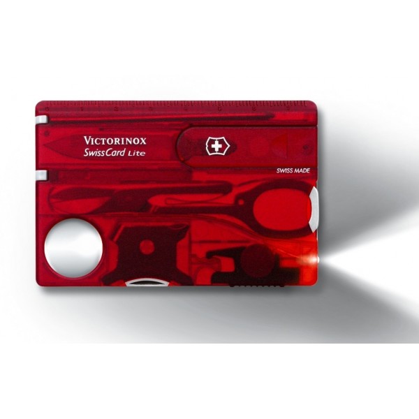 Victorinox Swisscard Lite Roja Trans....