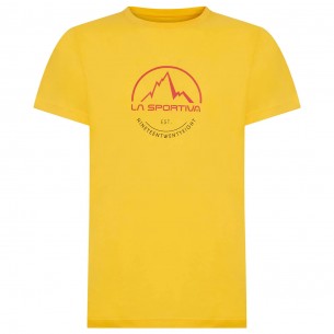 Camiseta Escalada La Sportiva Logo Tee Amarilla Manga Corta