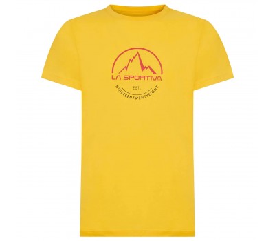 Camiseta Escalada La Sportiva Logo Tee Amarilla Manga Corta
