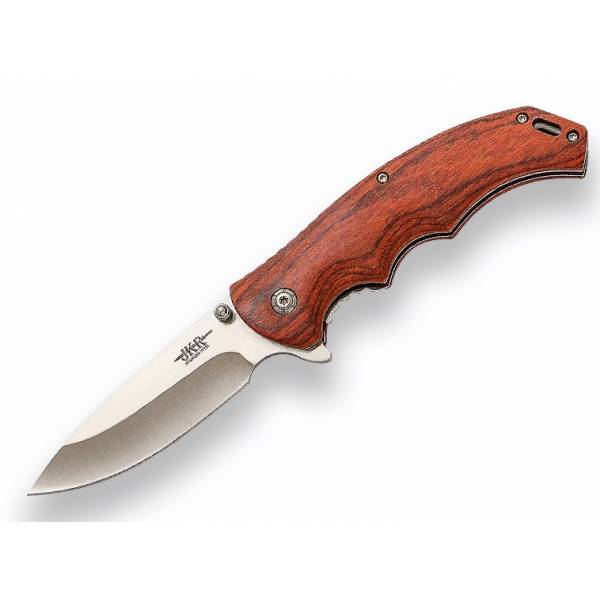 Navaja Joker Puño de Madera Roja 8.5 cm