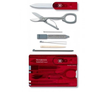 Victorinox Swisscard Classic Roja Transp. V.07100.T