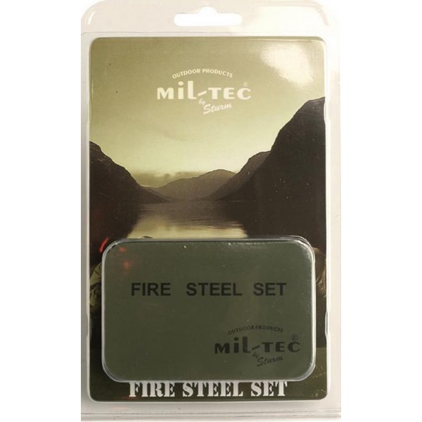 Mil-Tec Firesteel Kit con caja 15275000