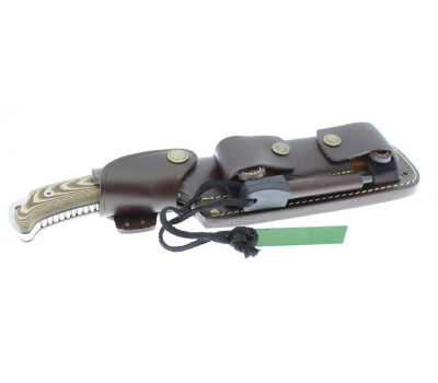 Cuchillo Cudeman Entresierras Kit MoVa Micarta Arena 155XC