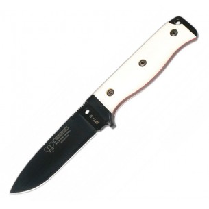 Cuchillo Cudeman MT5 Mova Micarta Blanca Hoja Negra 120N