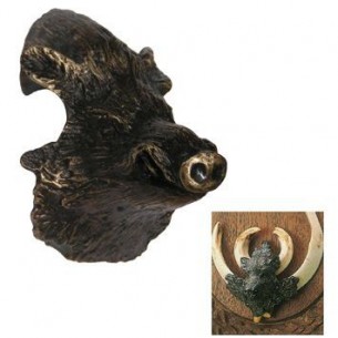 Cabeza de Jabali para Encasquillar Colmillos Grande 9 Cms